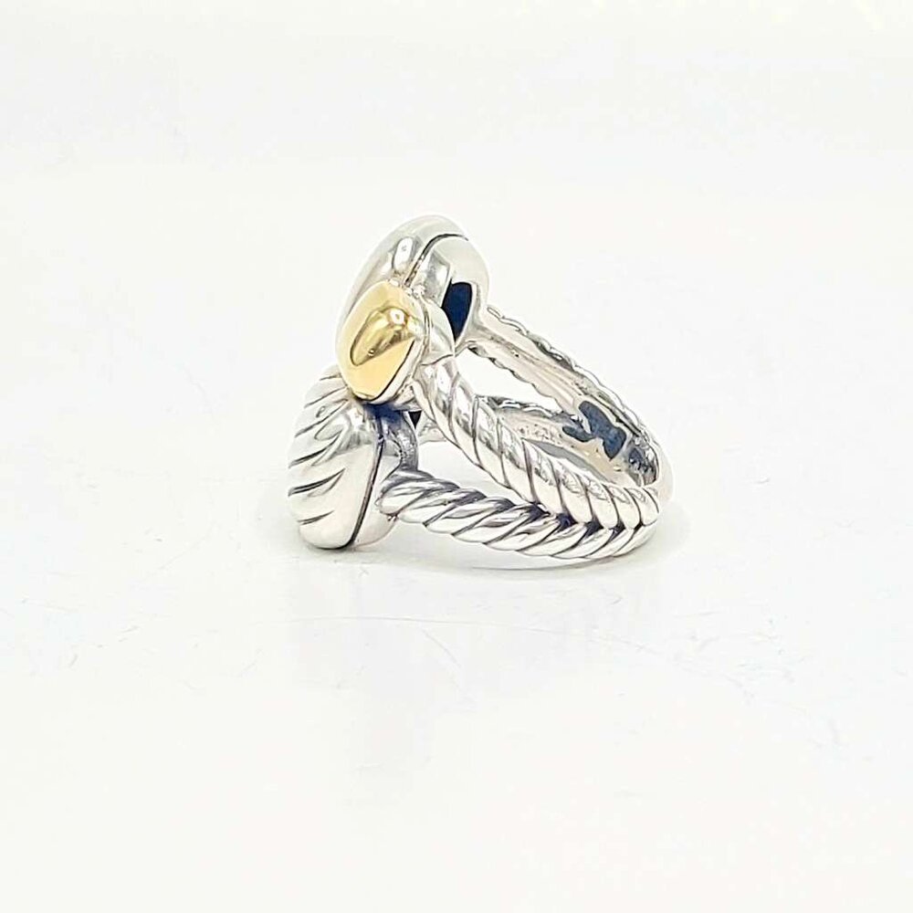David Yurman Mosaic Chiclet Ring w/ 18K Yellow Gold - Size 6 - RARE - Picture 6 of 12